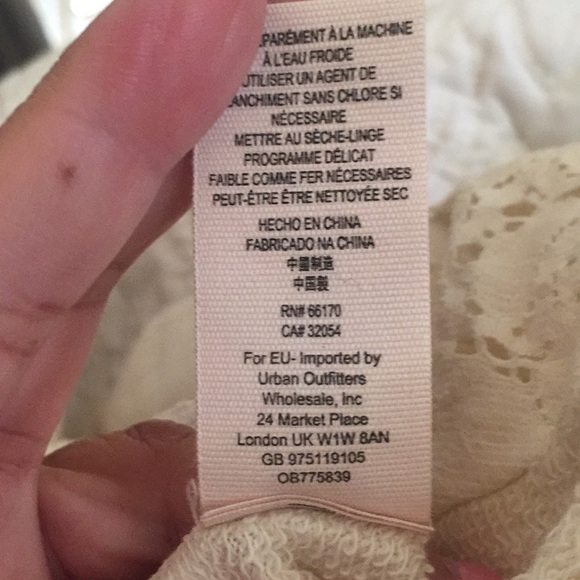 NWT Ivory Free People lace insert pullover - Picture 4 of 6